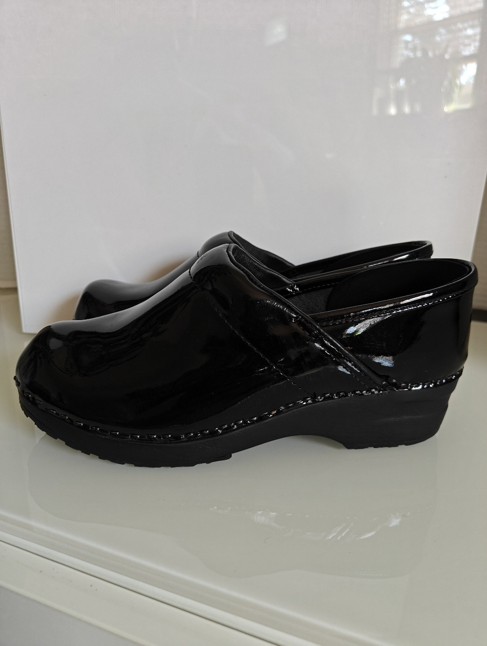 Vintage LL Bean Patent Leather Comfort Clogs